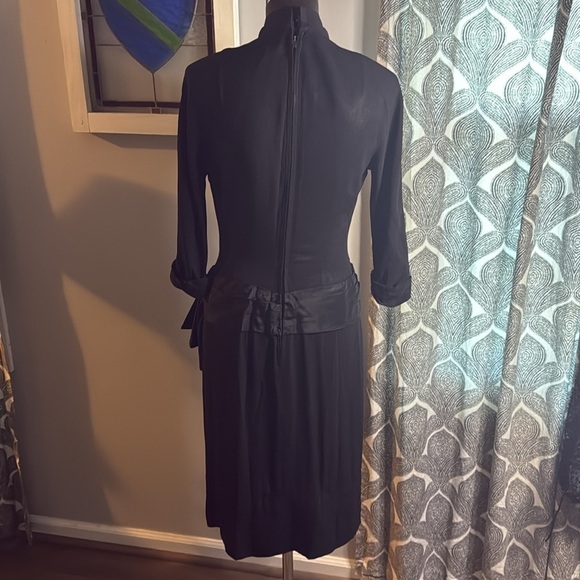 Vintage 1950’s Drop Waist High Neck Dress - Picture 7 of 9